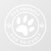 Moderne Hond Vriendelijke Koffiewinkel Cafe Huisdi Raamsticker (Vel)