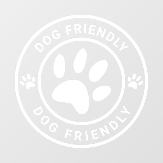 Moderne Hond Vriendelijke Koffiewinkel Cafe Huisdi Raamsticker (Vel)