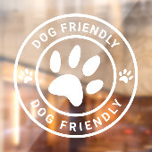 Moderne Hond Vriendelijke Koffiewinkel Cafe Huisdi Raamsticker (Vel 2)