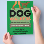 Moderne hond Walker Bone Pet Sitter Flyer (Hand)