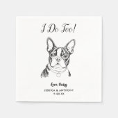 Moderne Honden Bruiloft Cocktail Servetten (Voorkant)