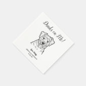 Moderne Honden Bruiloft Cocktail Servetten (Hoek)