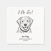 Moderne Honden Bruiloft Cocktail Servetten (Voorkant)