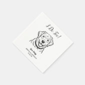 Moderne Honden Bruiloft Cocktail Servetten (Hoek)
