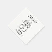 Moderne Honden Bruiloft Cocktail Servetten (Hoek)