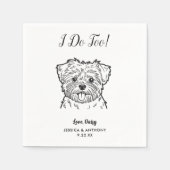 Moderne Honden Bruiloft Cocktail Servetten (Voorkant)