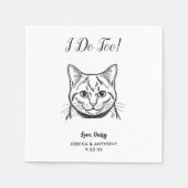 Moderne Honden Bruiloft Cocktail Servetten (Voorkant)