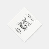 Moderne Honden Bruiloft Cocktail Servetten (Hoek)