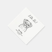 Moderne Honden Bruiloft Cocktail Servetten (Hoek)