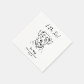 Moderne Honden Bruiloft Cocktail Servetten (Hoek)