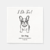 Moderne Honden Bruiloft Cocktail Servetten (Voorkant)