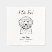 Moderne Honden Bruiloft Cocktail Servetten (Voorkant)