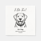 Moderne Honden Bruiloft Cocktail Servetten (Voorkant)