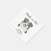 Moderne Honden Bruiloft Cocktail Servetten (Hoek)