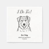 Moderne Honden Bruiloft Cocktail Servetten (Voorkant)
