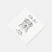 Moderne Honden Bruiloft Cocktail Servetten (Hoek)