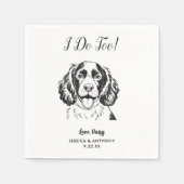 Moderne Honden Bruiloft Cocktail Servetten (Voorkant)