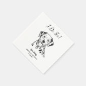 Moderne Honden Bruiloft Cocktail Servetten (Hoek)