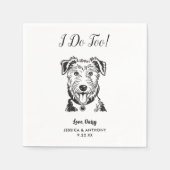 Moderne Honden Bruiloft Cocktail Servetten (Voorkant)