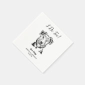 Moderne Honden Bruiloft Cocktail Servetten (Hoek)