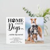 Moderne honden Custom Foto We hebben huisdier verh Aankondiging (Staand voorkant)