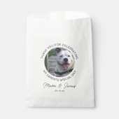 Moderne Honden Foto Huwelijk Bedankzakje (Voorkant)