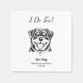 Moderne Honden Huwelijk Cocktail Servetten (Voorkant)