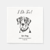 Moderne Honden Huwelijk Cocktail Servetten (Voorkant)