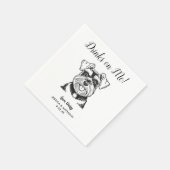 Moderne Honden Huwelijk Cocktail Servetten  (Hoek)
