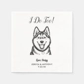 Moderne Honden Huwelijk Cocktail Servetten (Voorkant)