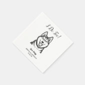 Moderne Honden Huwelijk Cocktail Servetten (Hoek)