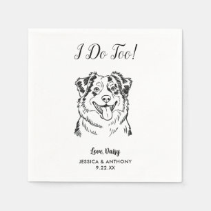 Moderne Honden Huwelijk Cocktail Servetten 