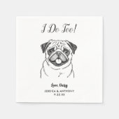 Moderne Honden Huwelijk Cocktail Servetten  (Voorkant)