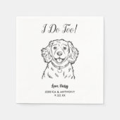 Moderne Honden Huwelijk Cocktail Servetten (Voorkant)