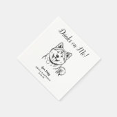 Moderne Honden Huwelijk Cocktail Servetten  (Hoek)