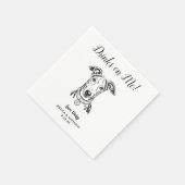 Moderne Honden Huwelijk Cocktail Servetten  (Hoek)
