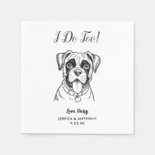 Moderne Honden Huwelijk Cocktail Servetten (Voorkant)