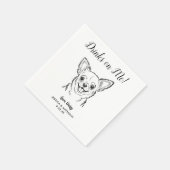 Moderne Honden Huwelijk Cocktail Servetten (Hoek)