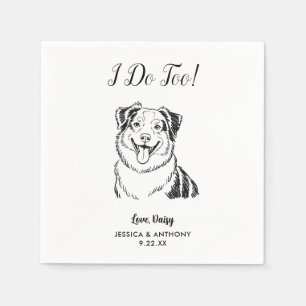 Moderne Honden Huwelijk Cocktail Servetten 