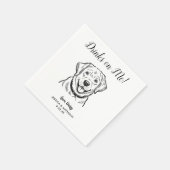 Moderne Honden Huwelijk Cocktail Servetten (Hoek)