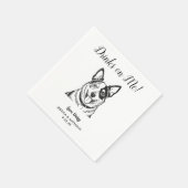 Moderne Honden Huwelijk Cocktail Servetten  (Hoek)