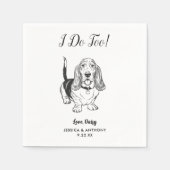 Moderne Honden Huwelijk Cocktail Servetten (Voorkant)