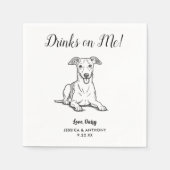 Moderne Honden Huwelijk Cocktail Servetten (Voorkant)