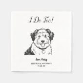 Moderne Honden Huwelijk Cocktail Servetten (Voorkant)