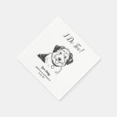 Moderne Honden Huwelijk Cocktail Servetten (Hoek)