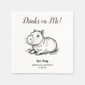 Moderne Honden Huwelijk Cocktail Servetten  (Voorkant)