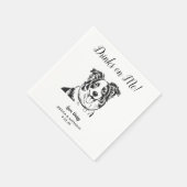 Moderne Honden Huwelijk Cocktail Servetten (Hoek)