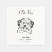 Moderne Honden Huwelijk Cocktail Servetten (Voorkant)