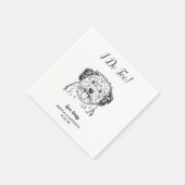 Moderne Honden Huwelijk Cocktail Servetten (Hoek)