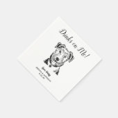 Moderne Honden Huwelijk Cocktail Servetten  (Hoek)